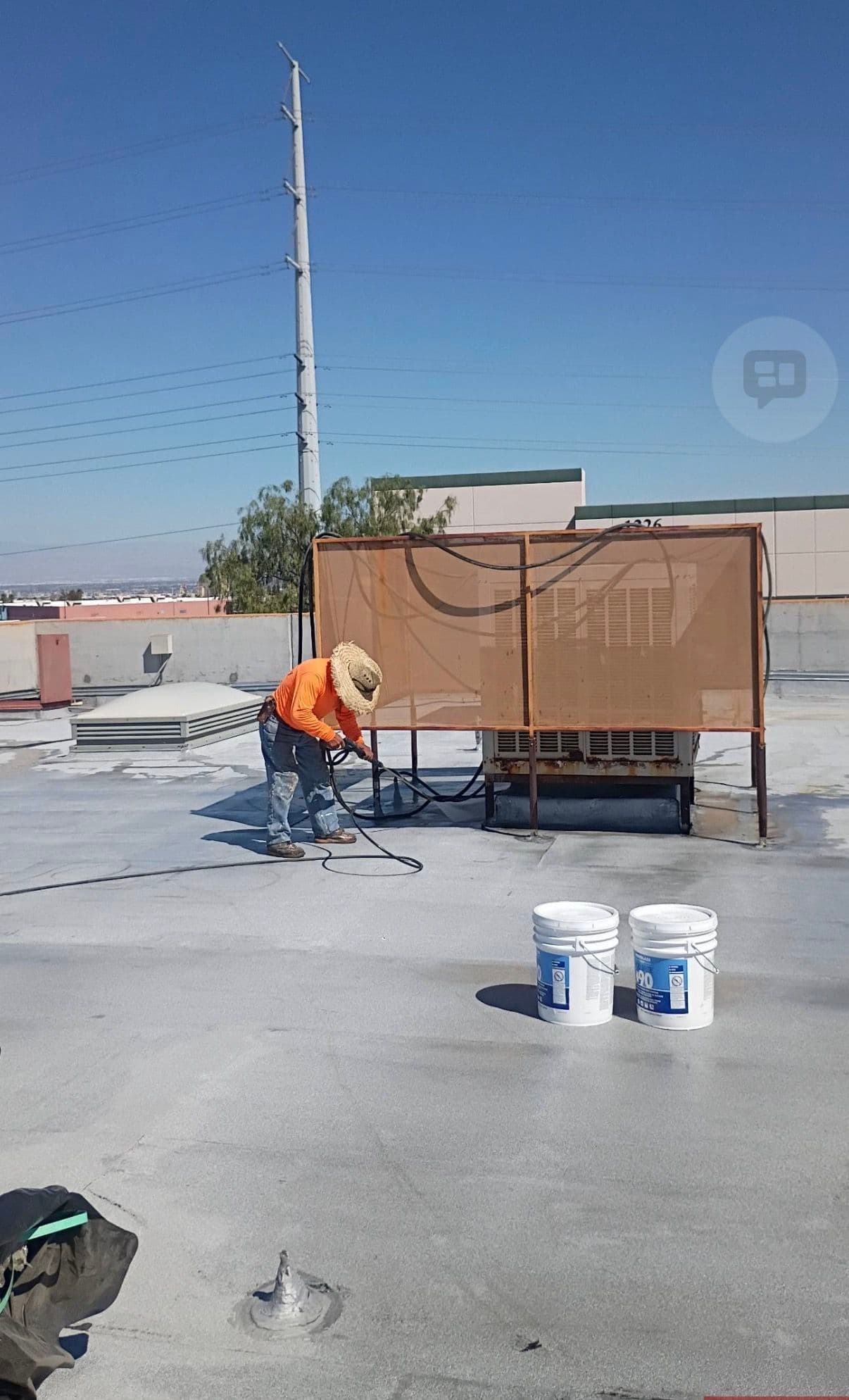 Gallery photos for Flat Roof Coating with Silicone Elastomeric in Action: Image #7