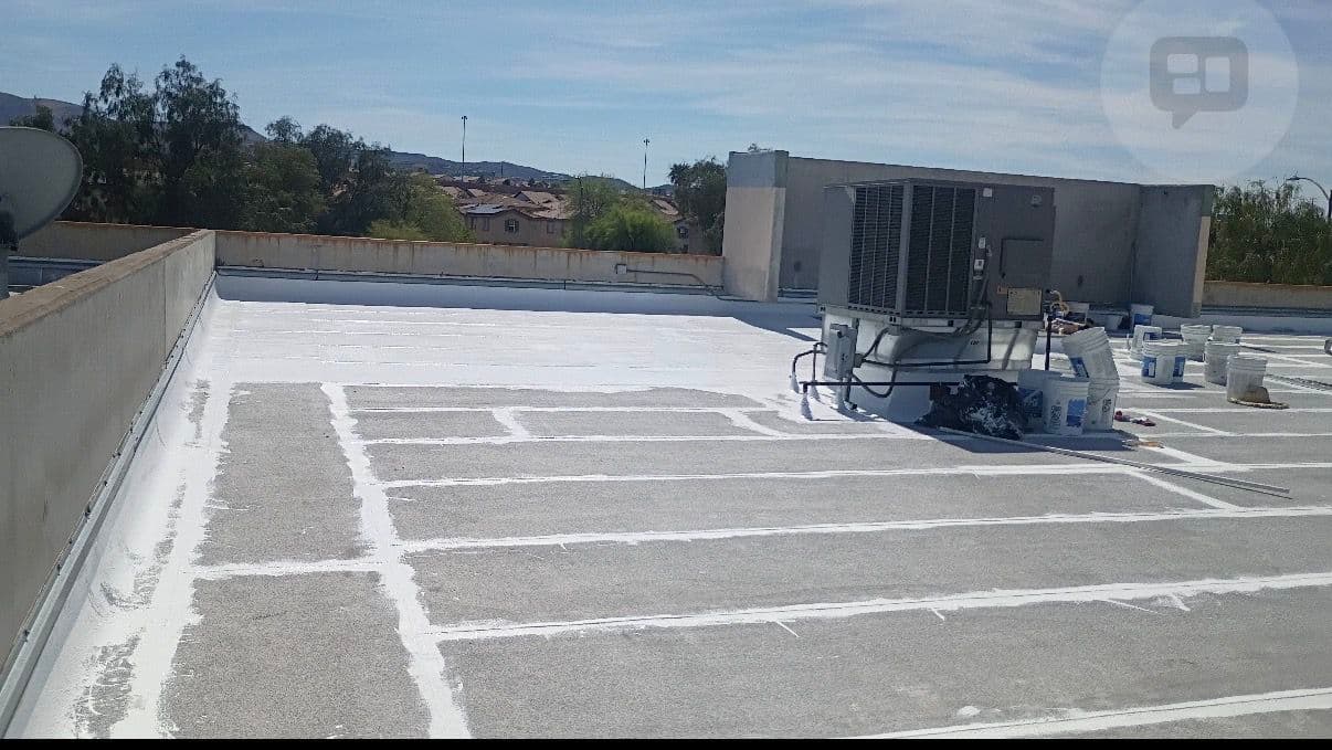 Gallery photos for Flat Roof Coating with Silicone Elastomeric in Action: Image #6