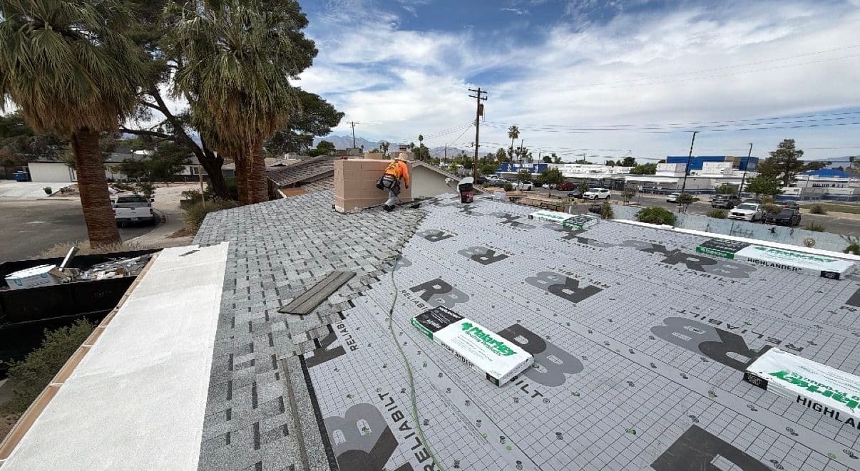 Gallery photos for Full Shingle Reroof and Flat Roof Seal Coat Done Right: Image #7