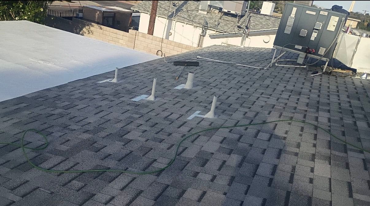 Gallery photos for Full Shingle Reroof and Flat Roof Seal Coat Done Right: Image #9